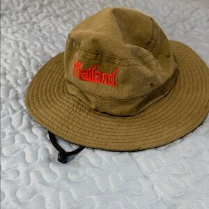 Olive Green Embroidered Bucket Hat